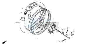 PK50S drawing REAR WHEEL