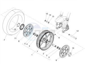 SHIVER 900 ABS (APAC) drawing Front wheel