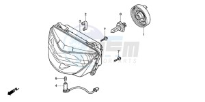 CB600F HORNET S drawing HEADLIGHT (CB600F22)