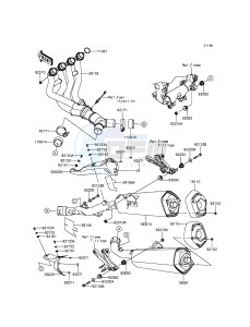 ZZR1400 ABS ZX1400FFFA FR GB XX (EU ME A(FRICA) drawing Muffler(s)