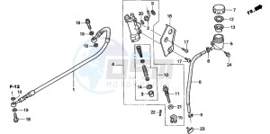 XR400R drawing REAR BRAKE MASTER CYLINDER