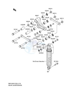 RM100 (E28) drawing REAR SUSPENSION