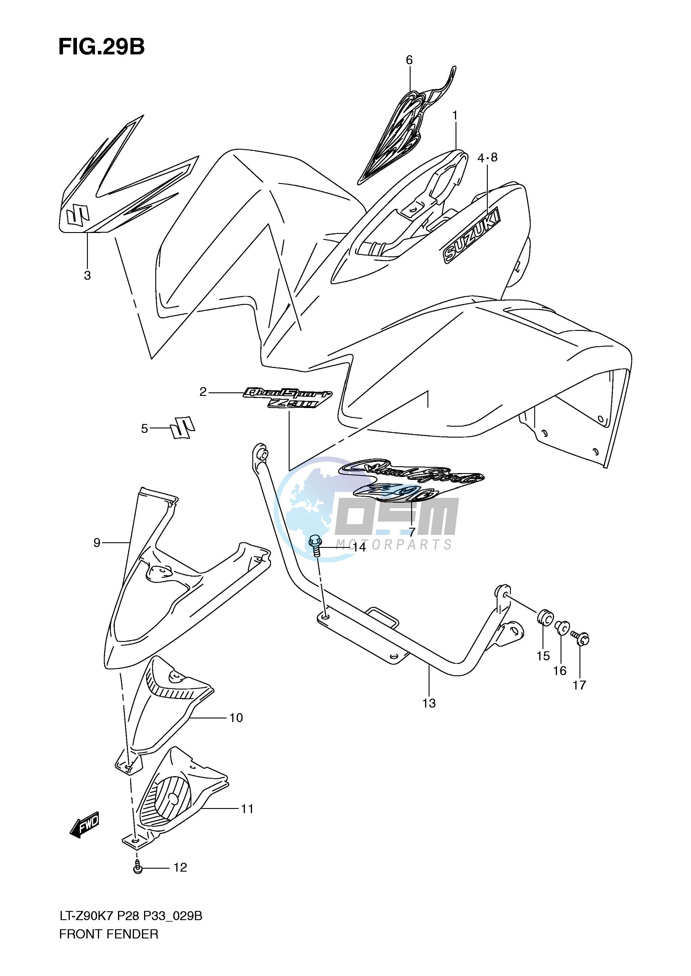 FRONT FENDER (MODEL K9)