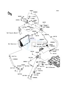 Z1000SX ZX1000GCF FR GB XX (EU ME A(FRICA) drawing Water Pipe