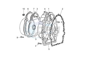 V7 Classic 750 drawing Timing system cover