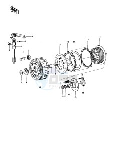 KX 400 A (-A2) drawing CLUTCH