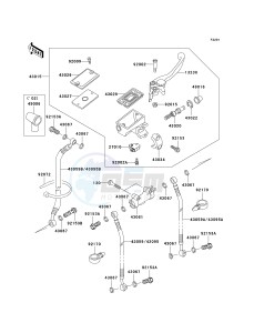 ZX 600E [ZX-6 NINJA ZZR 600] (E10-E13 E13 CAN ONLY) ZZR 600 drawing FRONT MASTER CYLINDER -- E10 - E12- -