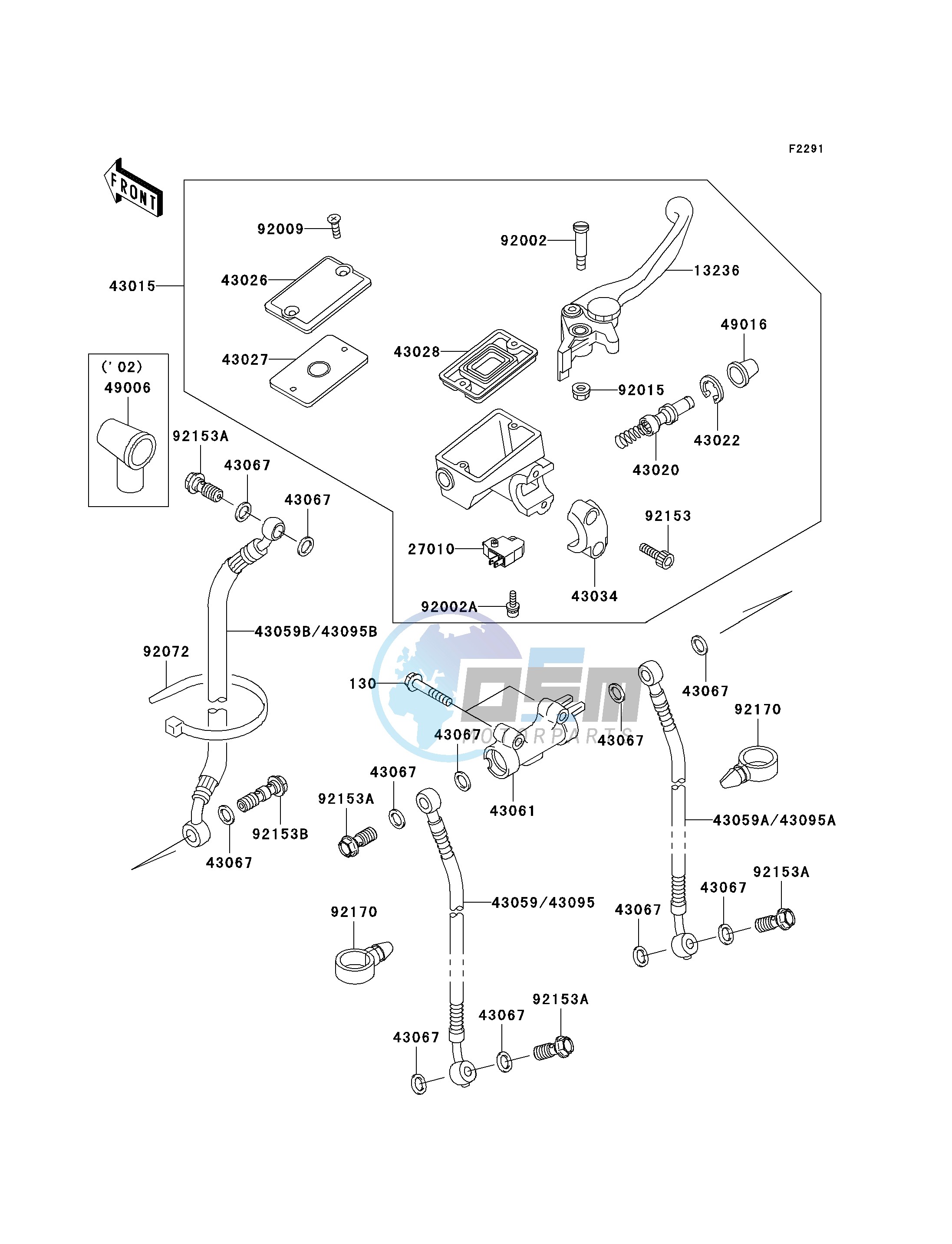 FRONT MASTER CYLINDER -- E10 - E12- -