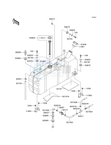 KAF 950 C [MULE 3010 TRANS4X4 DIESEL] (C7F) C7F drawing FUEL TANK