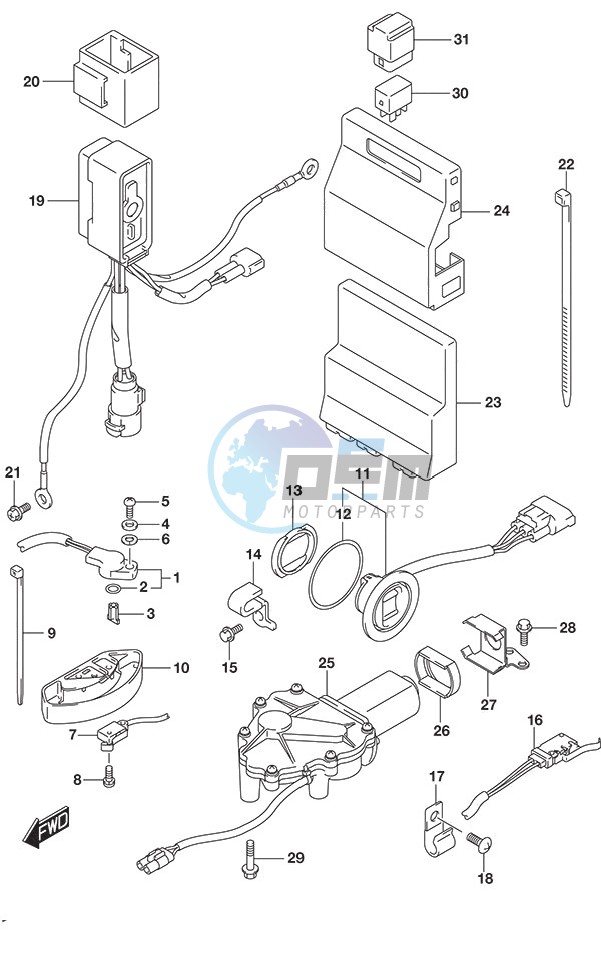 PTT Switch/Engine Control Unit