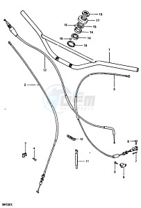 RM100 (N-T-X) drawing HANDLEBAR (RM100X)