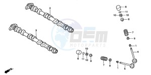 CBF600NA drawing CAMSHAFT/VALVE