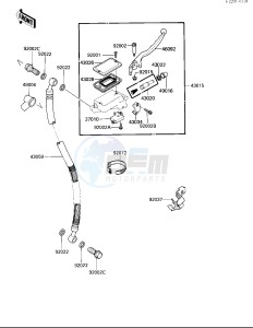 EX 250 F [NINJA 250R] (F2-F4) [NINJA 250R] drawing FRONT MASTER CYLINDER