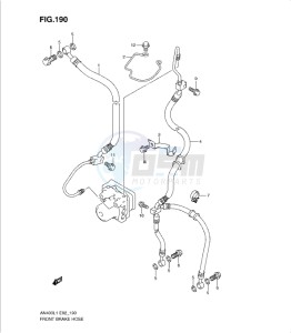 AN400Z drawing FRONT BRAKE HOSE (AN400ZAL1 E2)