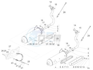 MP3 500 SPORT BUSINESS ABS E3-E4 (NAFTA)2 drawing Silencer