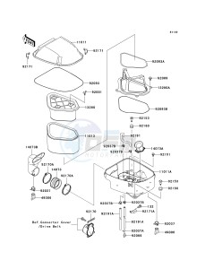 KSV 700 A [KFX700 AND V FORCE] (A1-A2) [KFX700 AND V FORCE] drawing AIR CLEANER