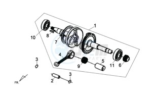 JET 4 50cc drawing CRANKSHAFT