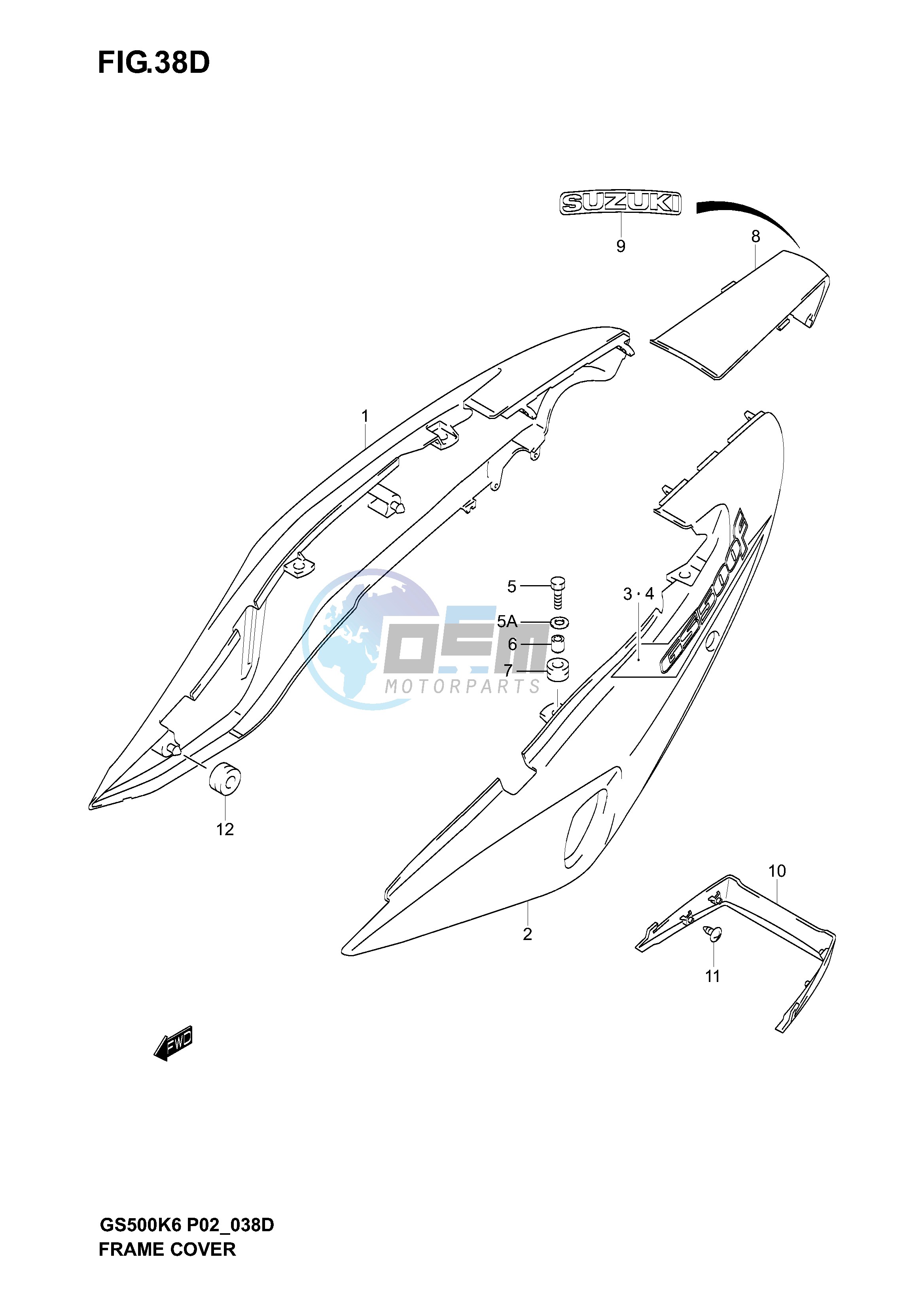 FRAME COVER (GS500FK5 FUK5)