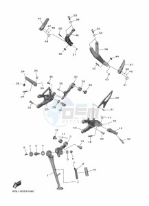 YZF1000D YZF-R1M (B4SD) drawing STAND & FOOTREST