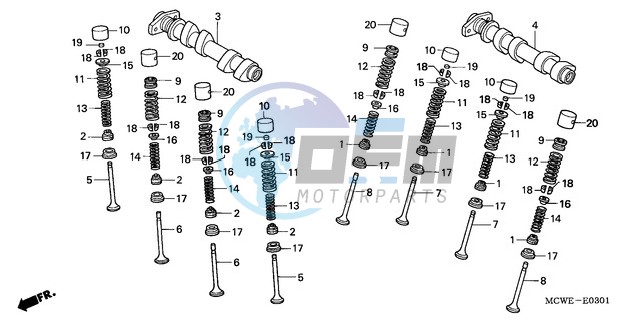 CAMSHAFT/VALVE (REAR)