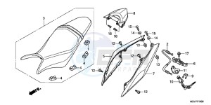 CBR600FAC drawing SEAT/REAR COWL