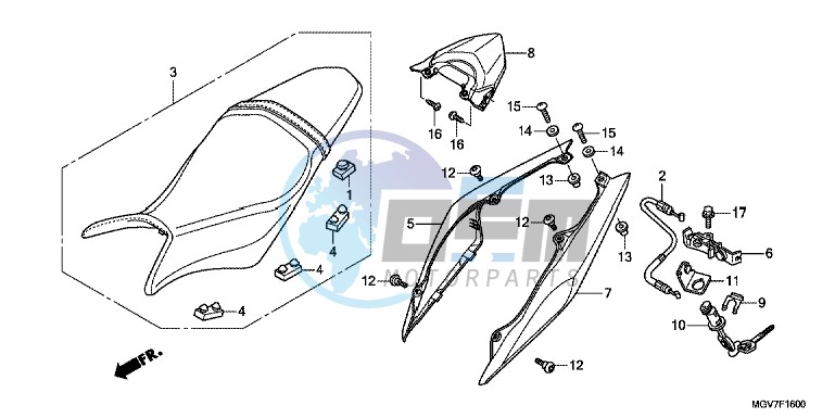 SEAT/REAR COWL