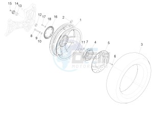 GTS 300 SUPER HPE 4T 4V IE ABS E4 (NAFTA) drawing Rear wheel