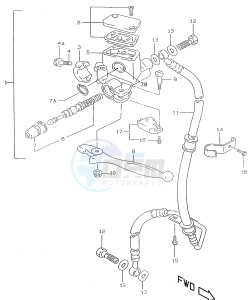 AY50 (V-W-X-Y) katana drawing FRONT MASTER CYLINDER (AJP)