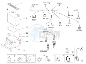 RS4 125 4T drawing Rear electrical system