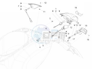 Primavera 50 2T (EMEA, APAC) drawing Rear headlamps - Turn signal lamps