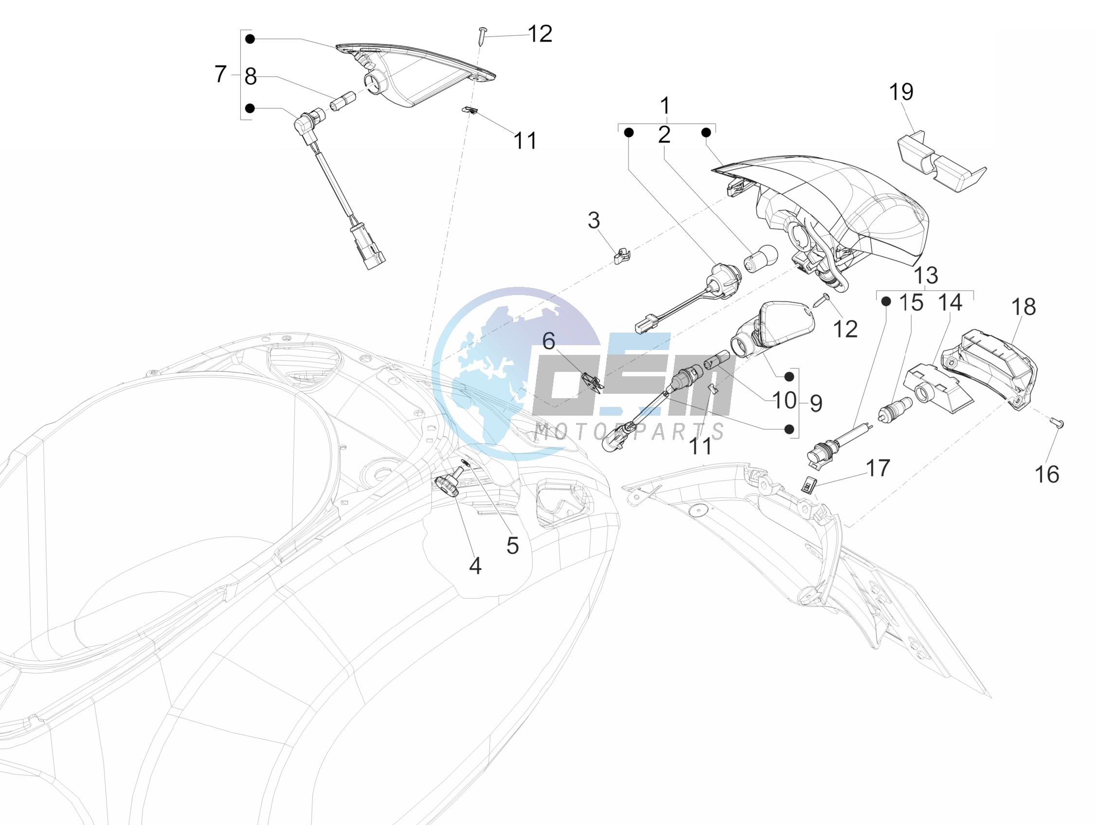 Rear headlamps - Turn signal lamps