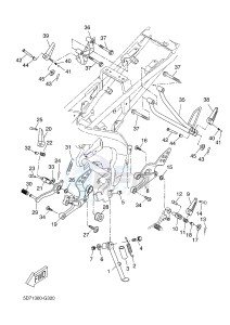 YZF-R125 R125 (5D7J 5D7J 5D7J) drawing STAND & FOOTREST