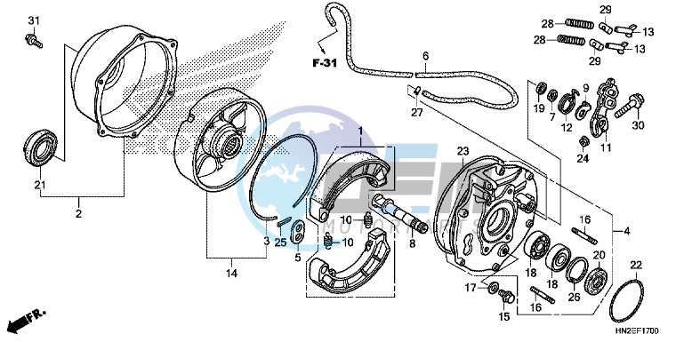 REAR BRAKE PANEL