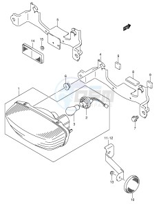 LT-F250 (E3-E28) drawing REAR COMBINATION (MODEL K5 K6)