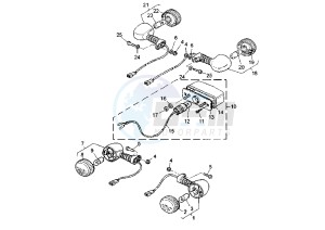 WR F 250 drawing FLASHER LIGHT-LICENSE LIGHT EURO KIT