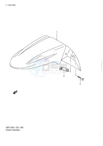 GSF-1250 BANDIT EU drawing FRONT FENDER