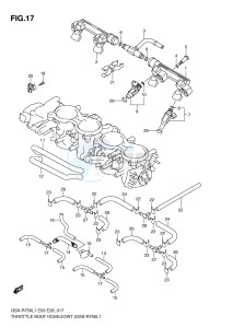 GSX-R750 (E3) drawing THROTTLE BODY HOSE JOINT (GSX-R750L1 E33)