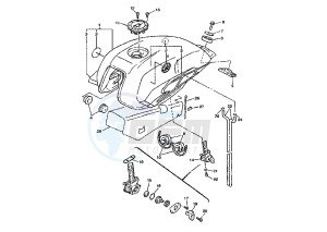 XJR 1300 drawing FUEL TANK MY04