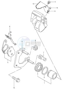 GN125 (E1) drawing FRONT CALIPER (MODEL Z)