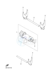 XVS1300A MIDNIGHT STAR (11C7) drawing SHIFT CAM & FORK