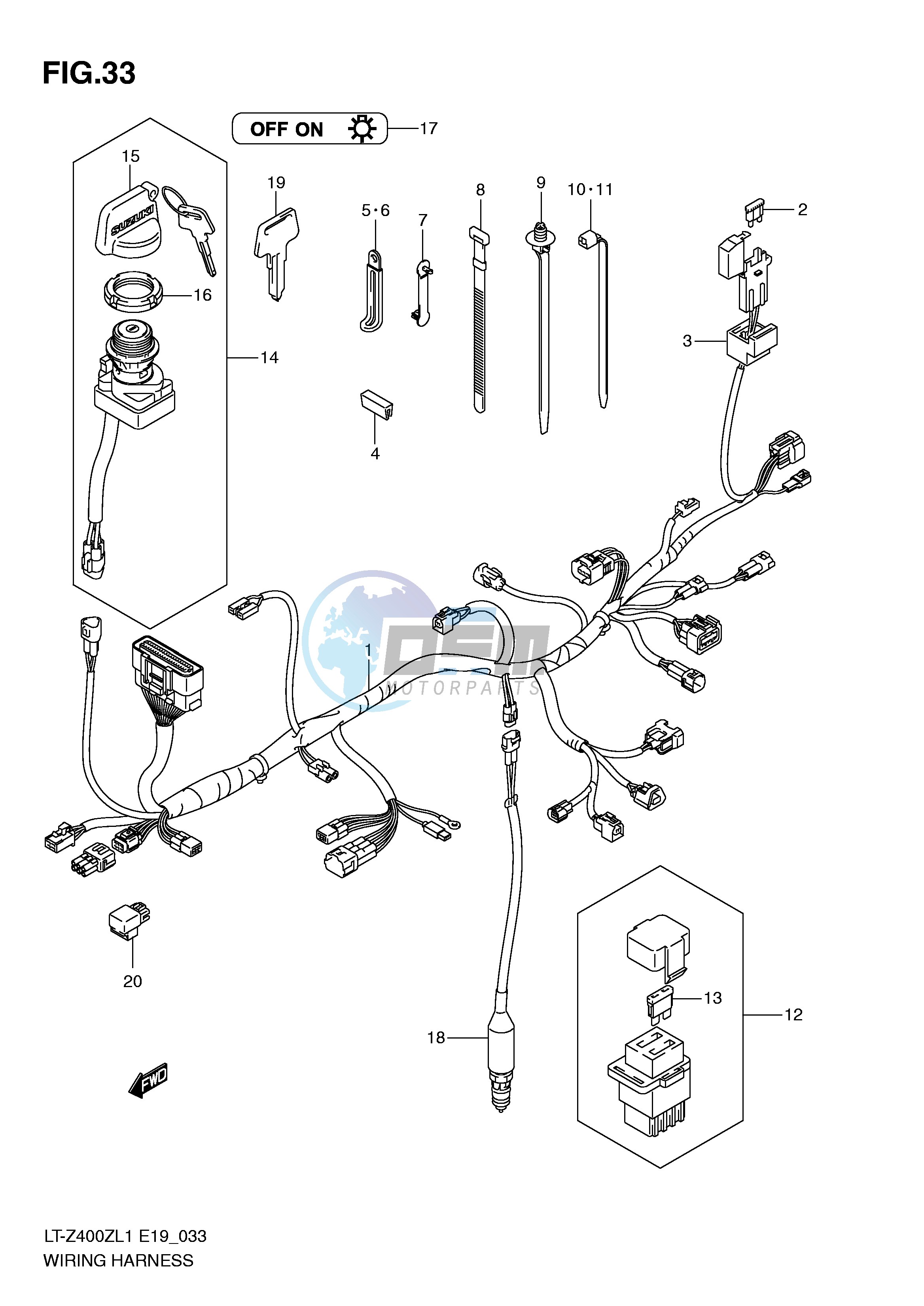 WIRING HARNESS (LT-Z400L1 E19)