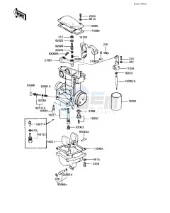 KZ 550 C [LTD] (C3-C4) [LTD] drawing CARBURETOR PARTS -- 82-83 C3_C4- -