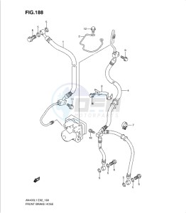 AN400Z drawing FRONT BRAKE HOSE (AN400AL1 E24)