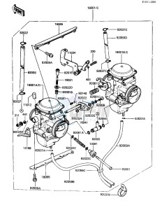 KZ 440 G (G1) drawing CARBURETOR ASSY