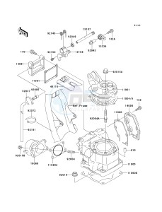 KX 125 L (L4) drawing CYLINDER HEAD_CYLINDER