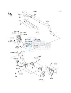 KVF 750 A [BRUTE FORCE 750 4X4] (A1) A1 drawing MUFFLER-- S- -