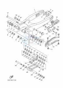 YZ250 (BCR2) drawing REAR ARM