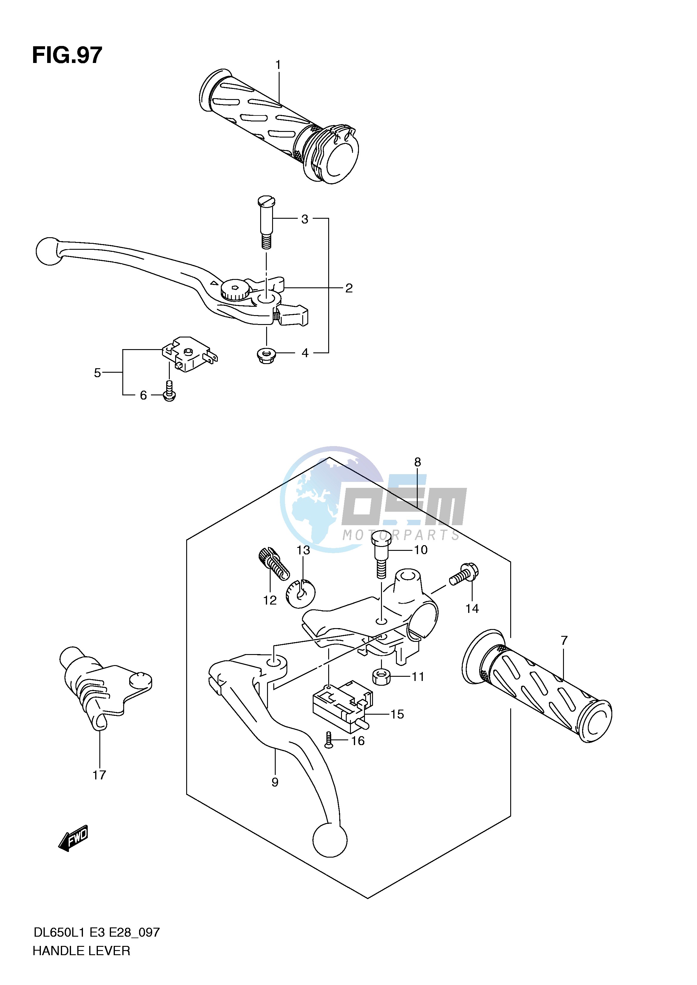 HANDLE LEVER (DL650AL1 E33)