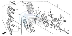 FJS400D SILVER WING drawing FRONT BRAKE CALIPER