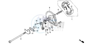 CRM50R drawing REAR BRAKE PANEL